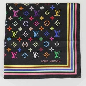 Louis Vuitton Black Multicolor Scarf (RARE)